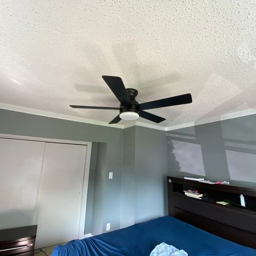 Added fan for master bedroom.