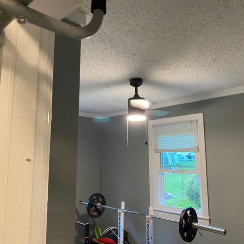 Added fan to gym room.