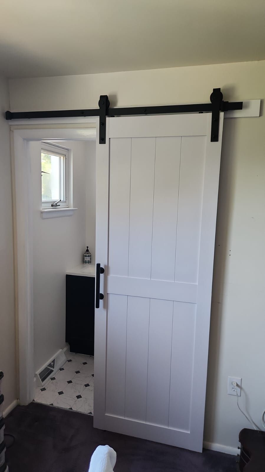 bathroom remodel barn door