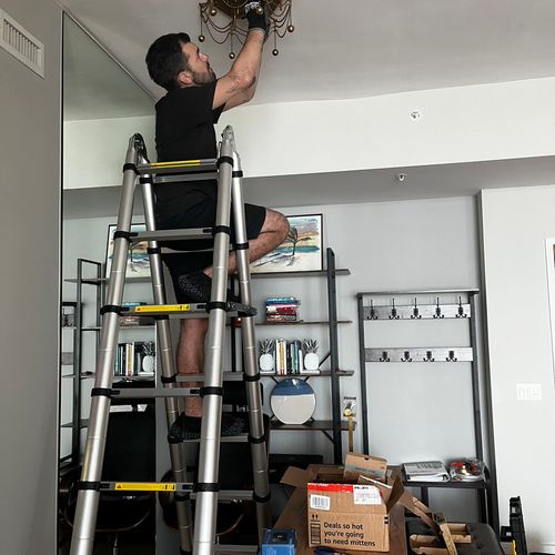 Replacement of chandeliers and light bulbs