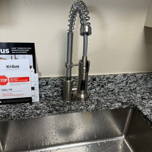 I recently had a kitchen faucet installed by Joshu