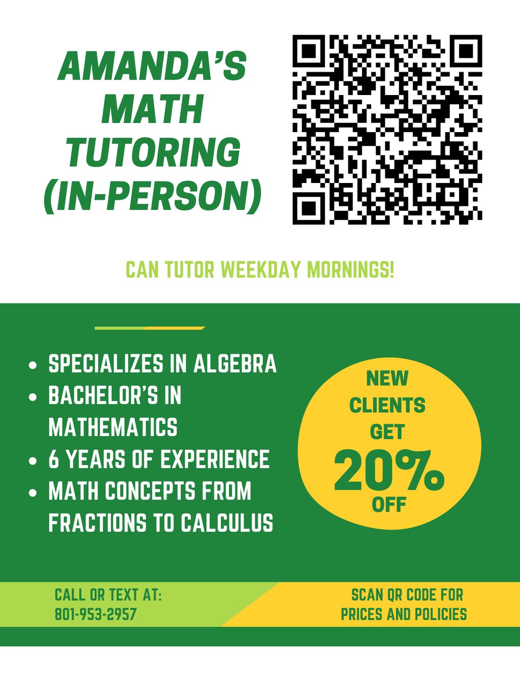 College Algebra Advertisement