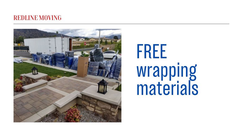 We provide free wrapping material for your furnitu