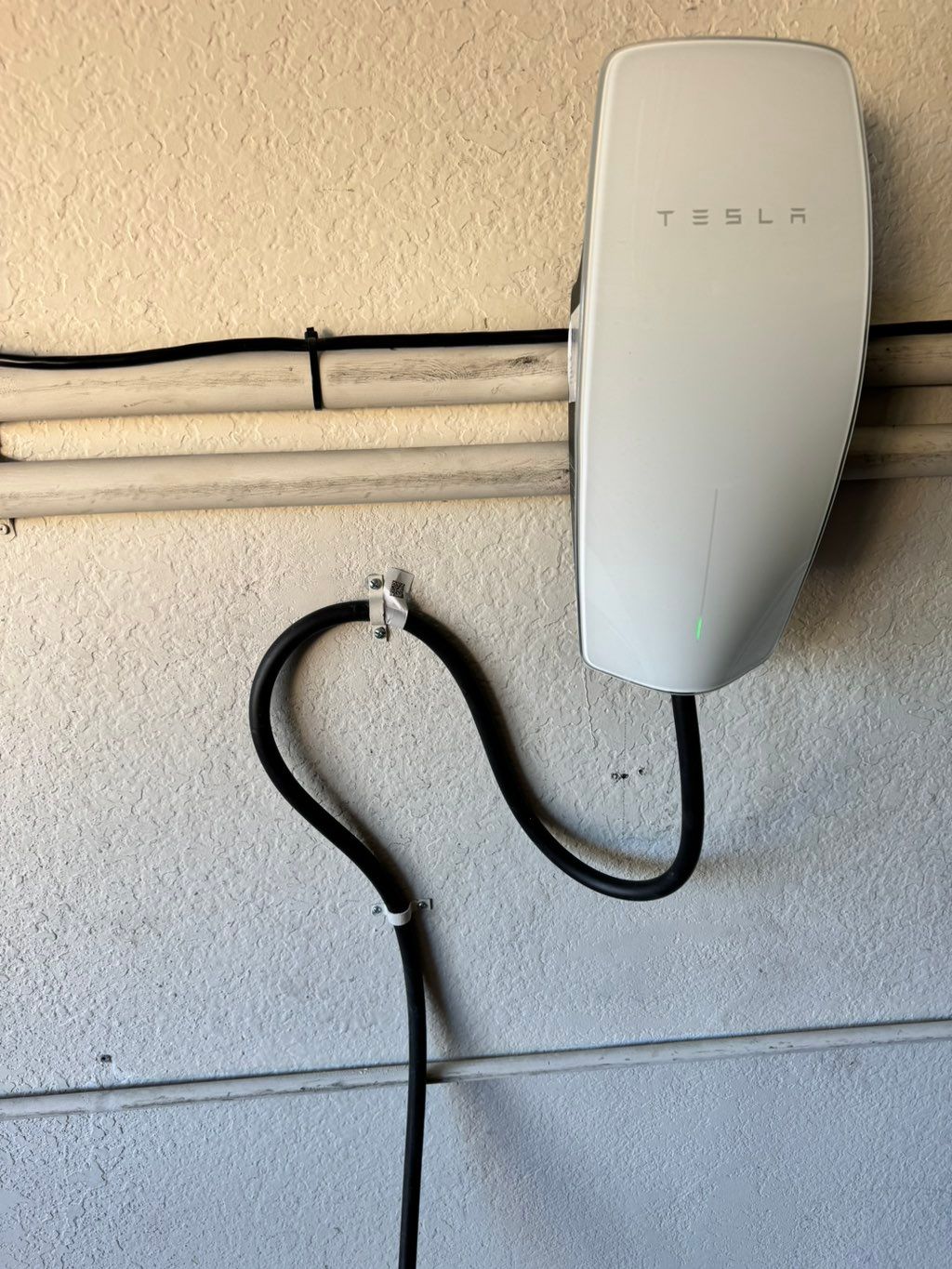Installation of a Tesla charger.