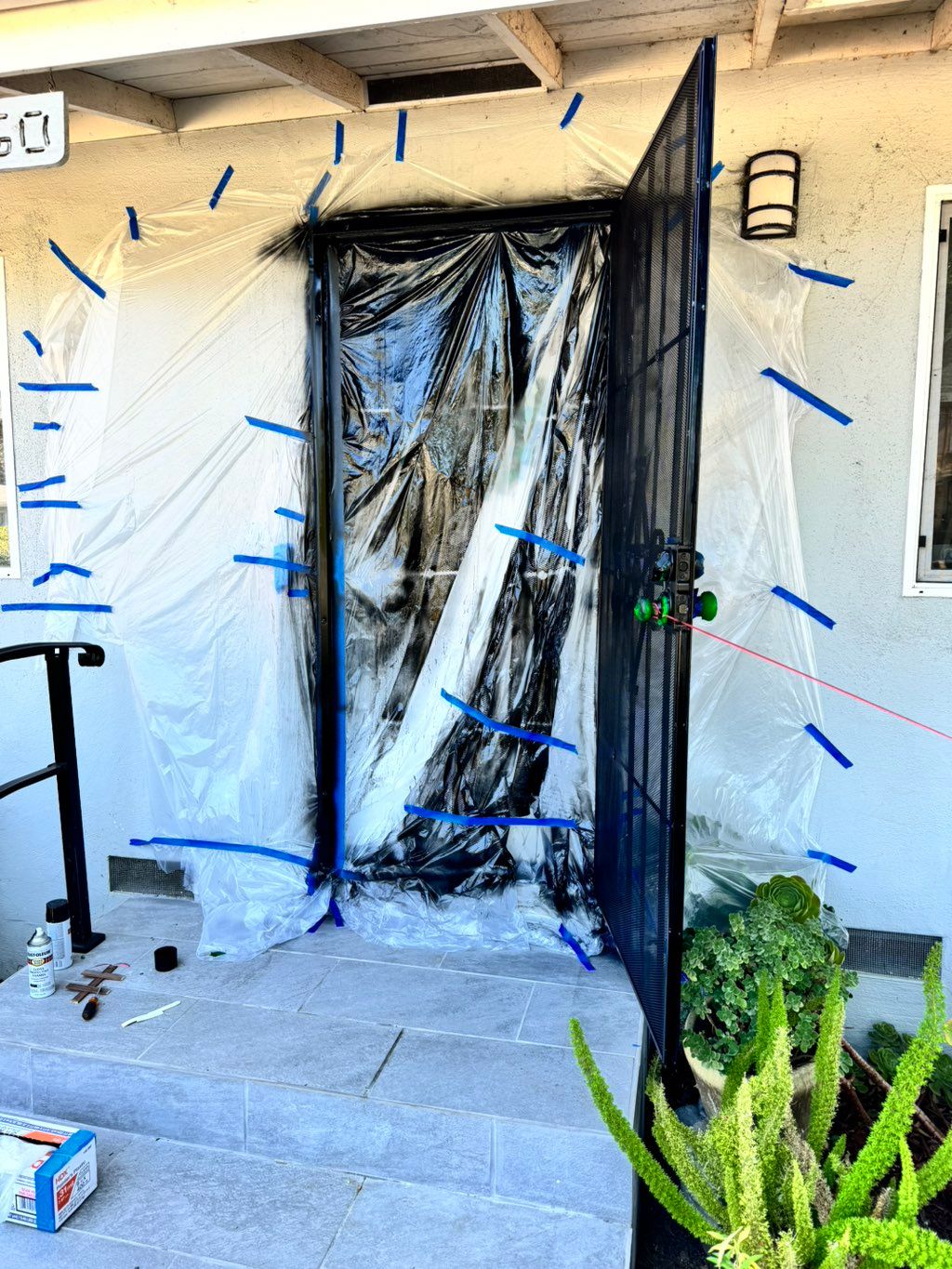 Door painting.