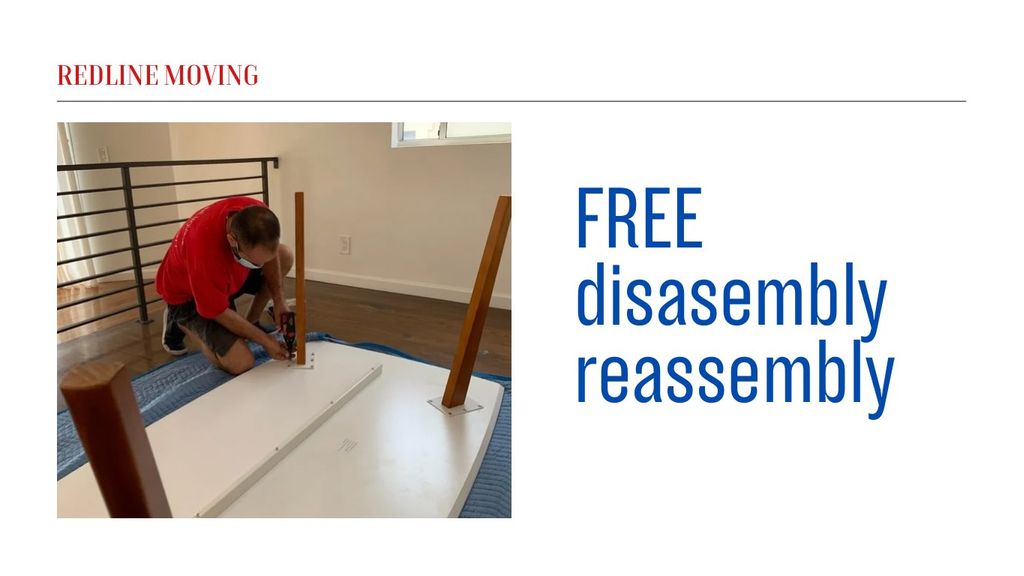 FREE disassembly/reassembly of the furniture 