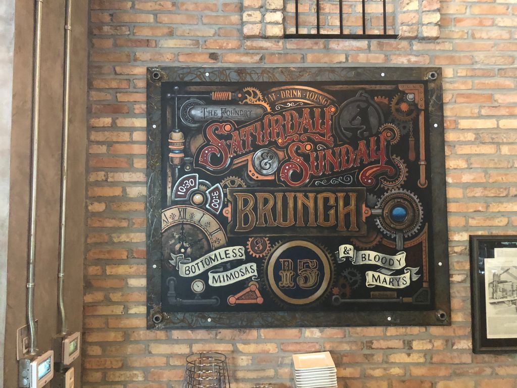 The Foundry Brunch Steampunk Sign - Pompano Beach,