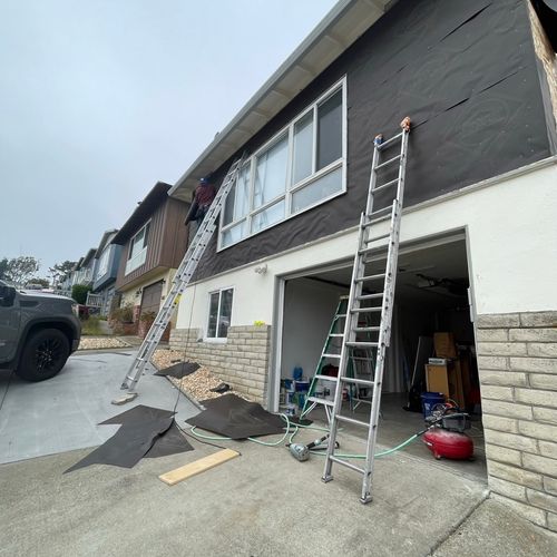 Siding installation process 