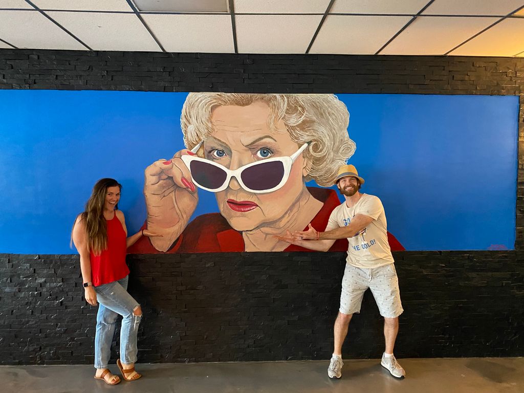 Betty White Mural - Lucky Duck Pub