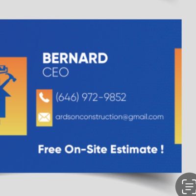 Avatar for Heri&Bernard 🤳Ardson Construction L.L.C.