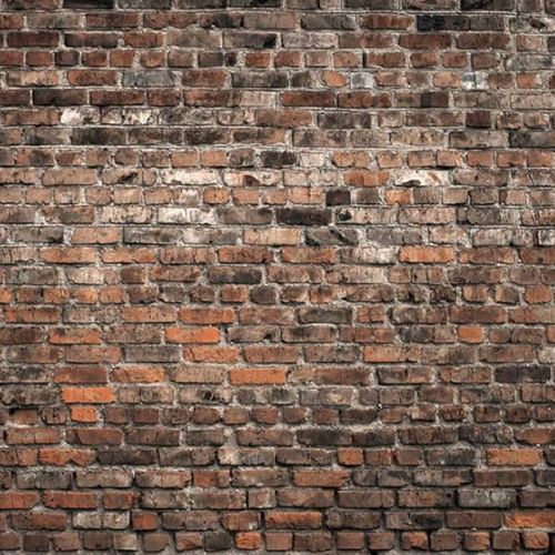 Distressed brick print wall