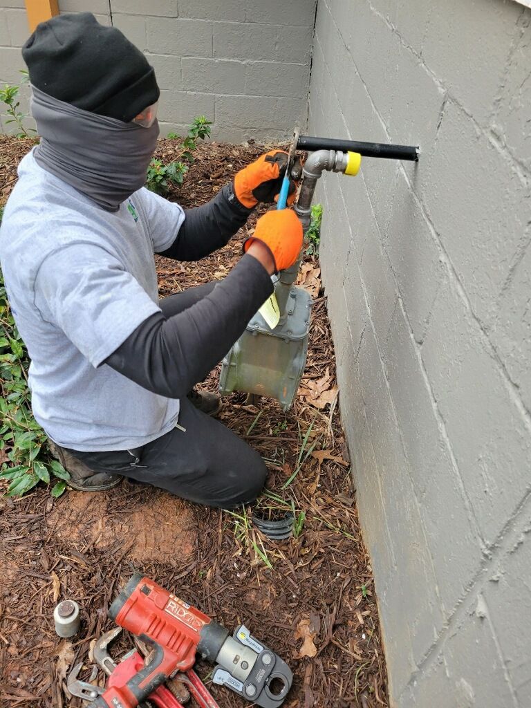 Prepping for connection of Gas Meter