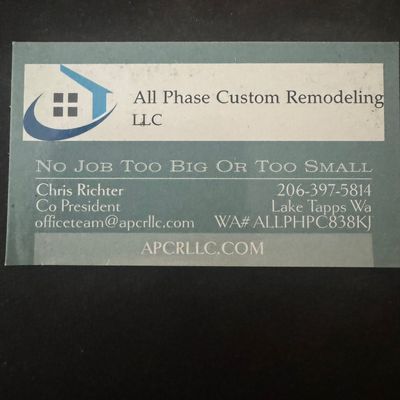 Avatar for All Phase Custom Remodeling LLC