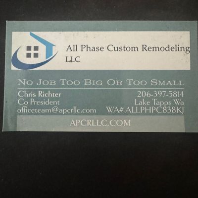 Avatar for All Phase Custom Remodeling LLC