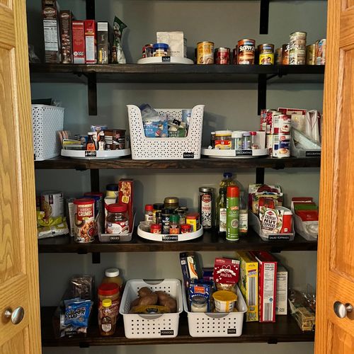 Kitchen pantry after