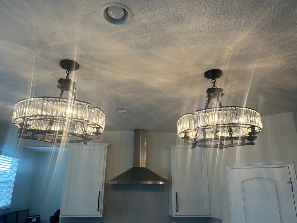 Installation of 2 Chandeliers - Excellent Work 