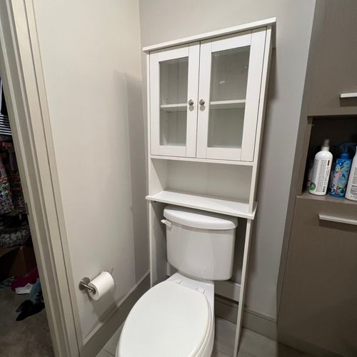 Over the Toilet Storage Assembly/Installation 