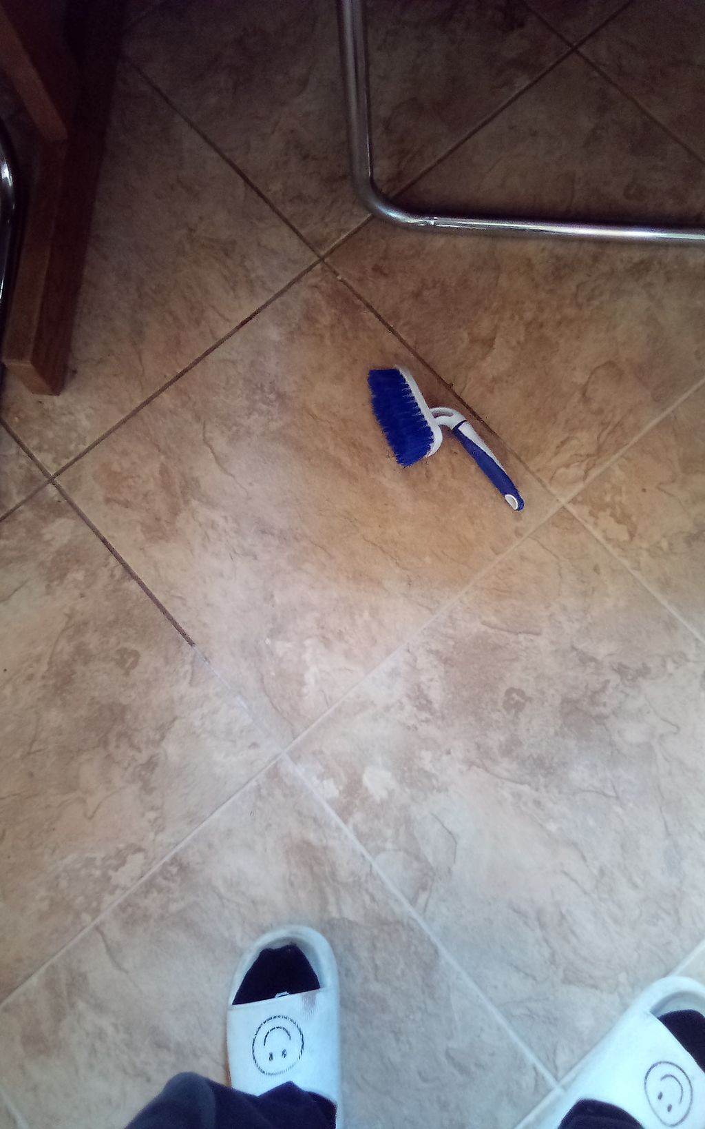 Grout cleaning before and after. What a difference