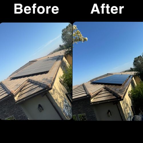 Solar panel cleaning 