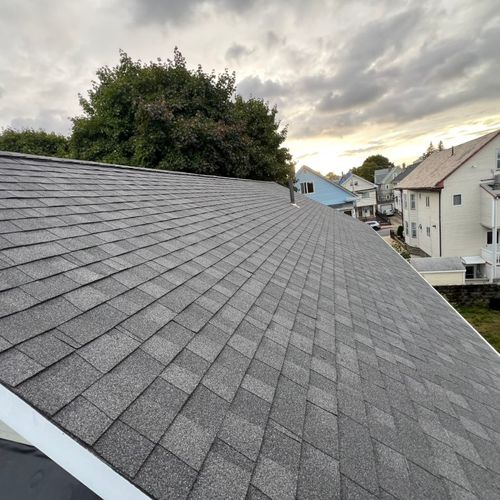 Roof replacement with Certainteed Pewterwood shing