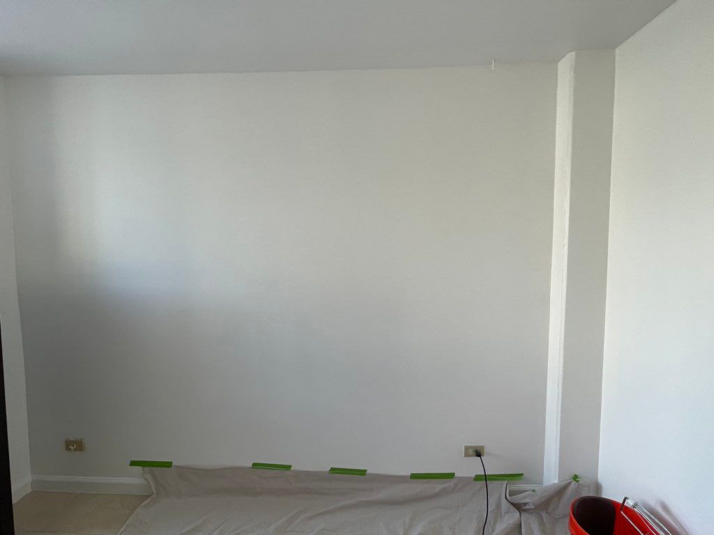 After wall repair and paint