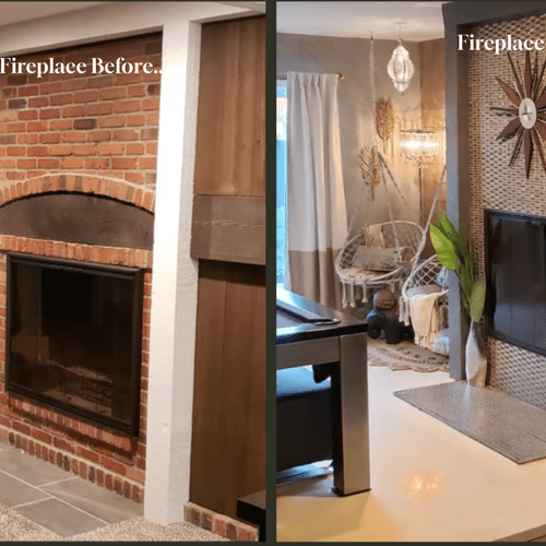 Fireplace Before and After