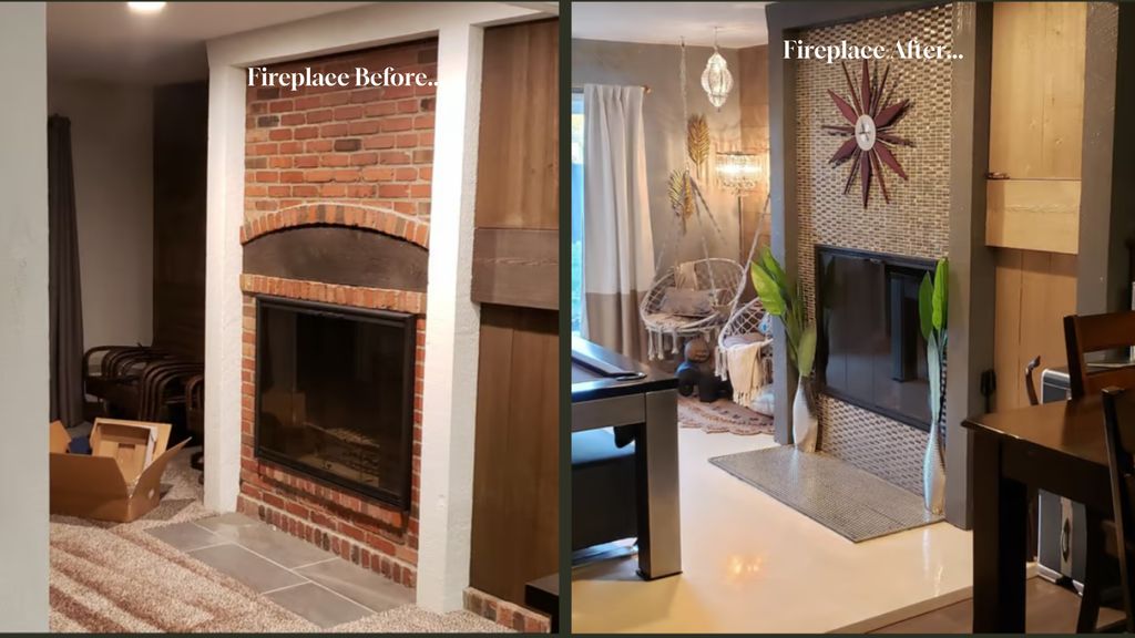 Fireplace Before and After