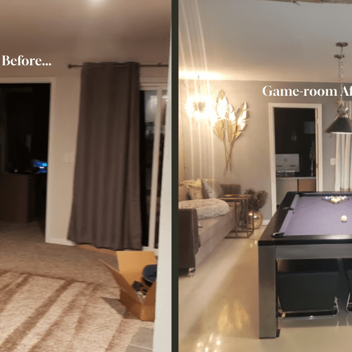 Game Room Before and After