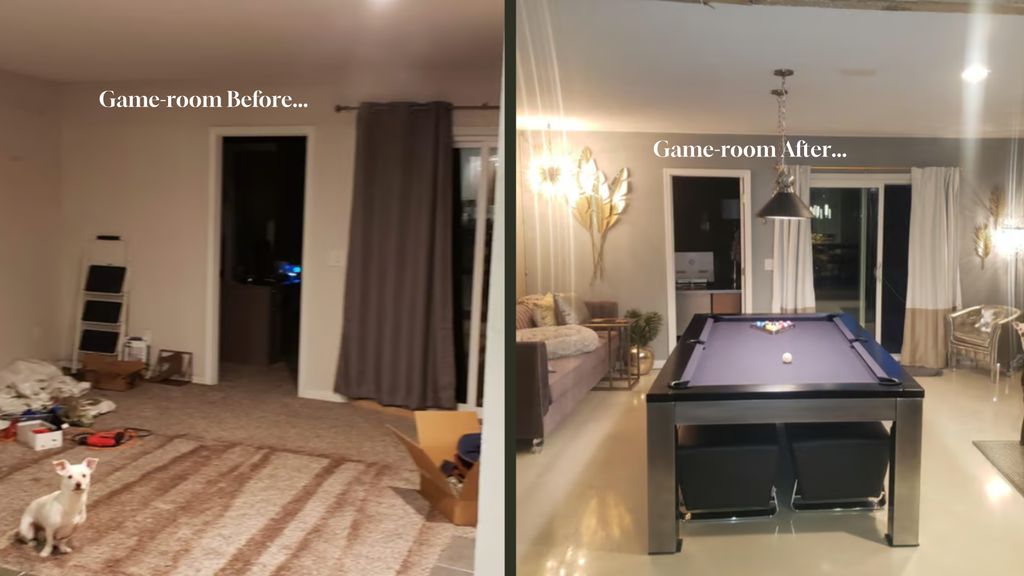 Game Room Before and After