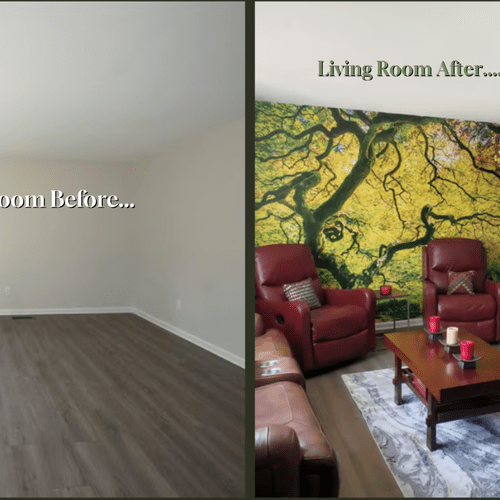 Living Room Before & After