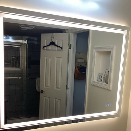 Lighted Mirror Installation