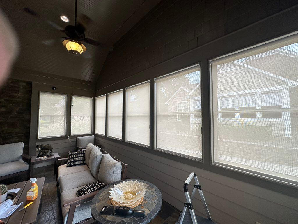 AFTER- Levelor solar shades installation 