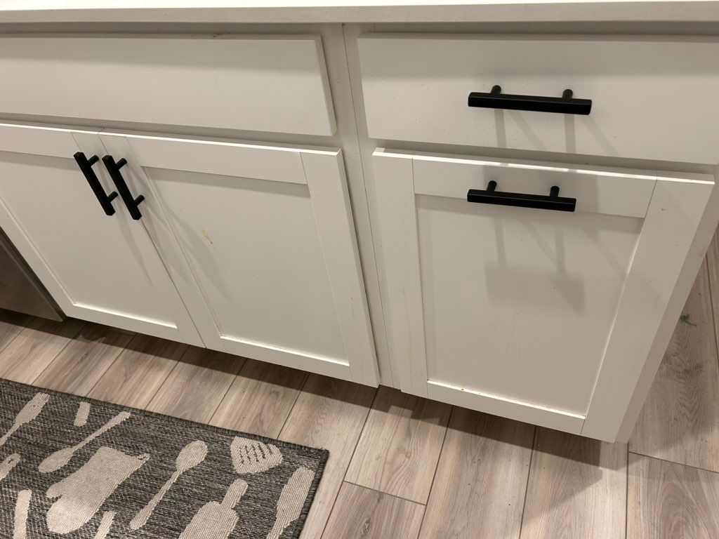 Installed cabinet handles

He did amazing work, I 