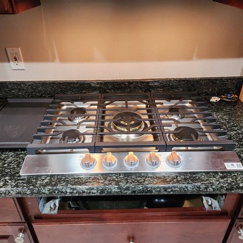 We needed to get our new gas cooktop installed asa