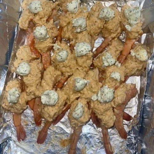 Need a meal prep cook ? …  (Crab stuffed shrimp an