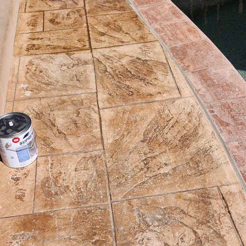 stamped concrete sealing 