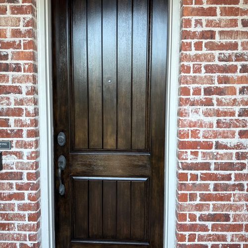 Refinish front door.  Really happy with the result