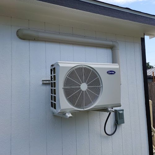 Ductless mini-split installation