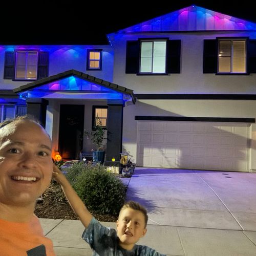 Stefan install these permanent Govee house lights.