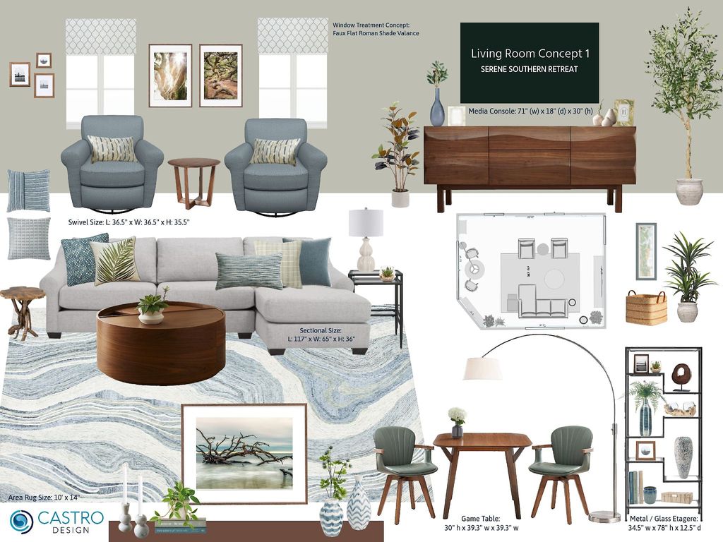 Living Room Custom Design Board
