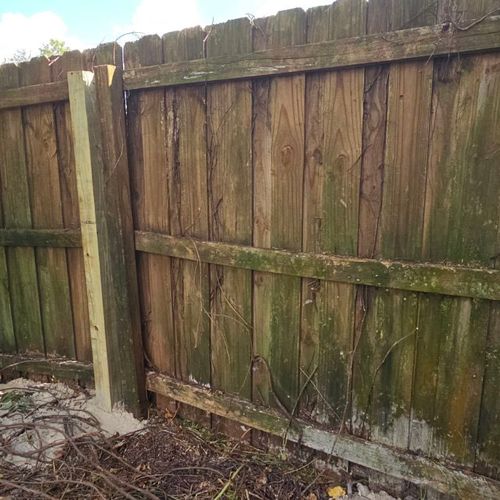 Hurricane Helene knocked down 5 fence panels direc