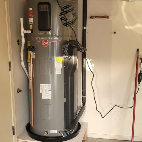 After - Water Heater Upgrade 65gal Heat Pump