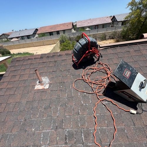 Performing camera inspection from roof vents! 