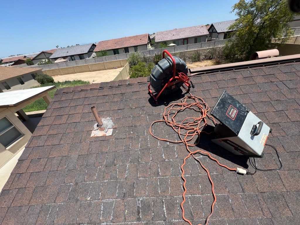 Performing camera inspection from roof vents! 