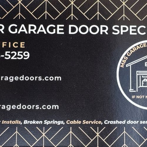 We recently worked with Dylan from M&S Garage Door