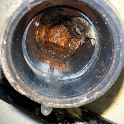 Clogged Galvanized Pipe 