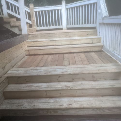 Replace Framing and decking on 3 level deck