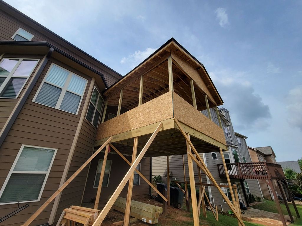 before picture of custom porch.