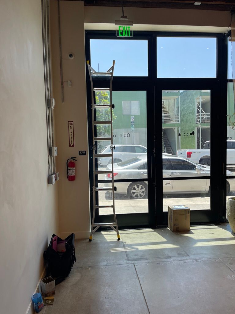 Exit sign wires repair.