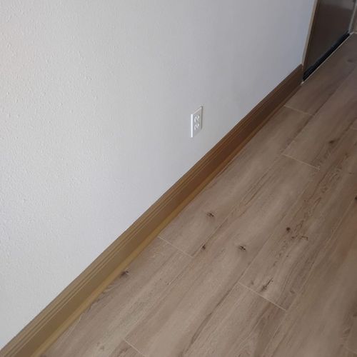 He did such a great job my baseboards!